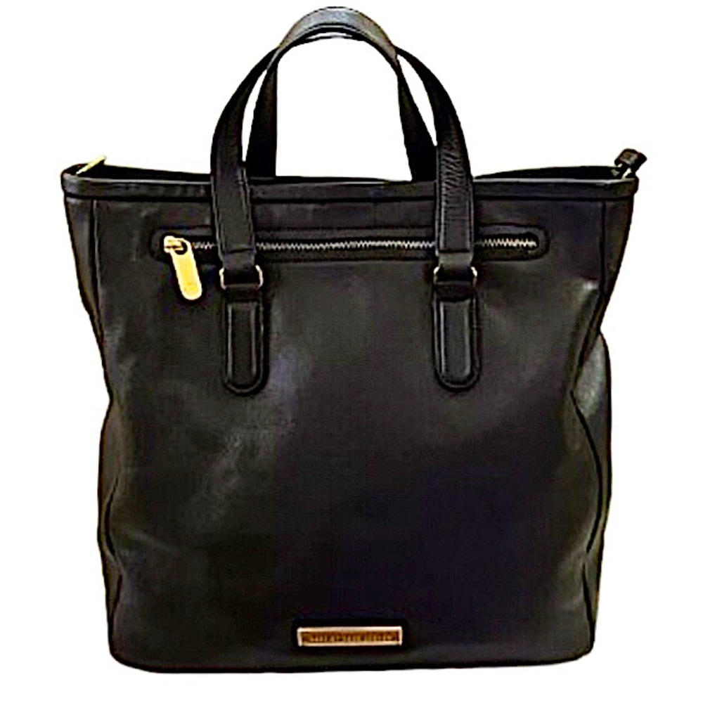 MARC JACOBS Luna Black Leather Top Handle Crossbody Tote Gold Hardware LIKE NEW